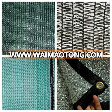 100% virgin HDPE agricultural woven and knitted aluminum green sun shade net for greenhouse